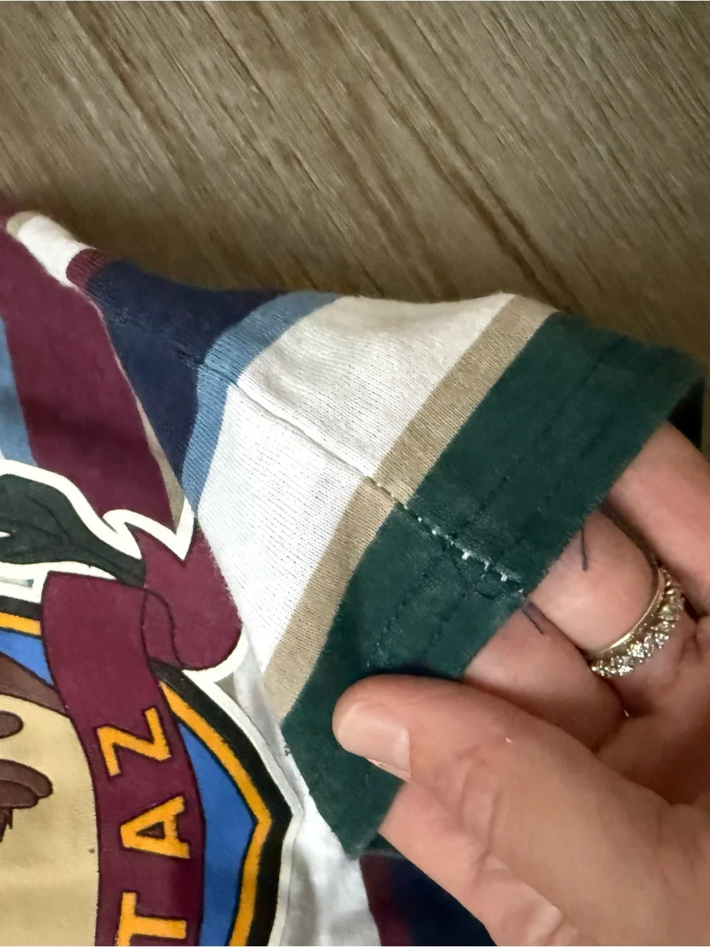 VTG 1996 Looney Tunes Blues Made In USA TAZ Short Sleeve Striped T-shirt Size 2T